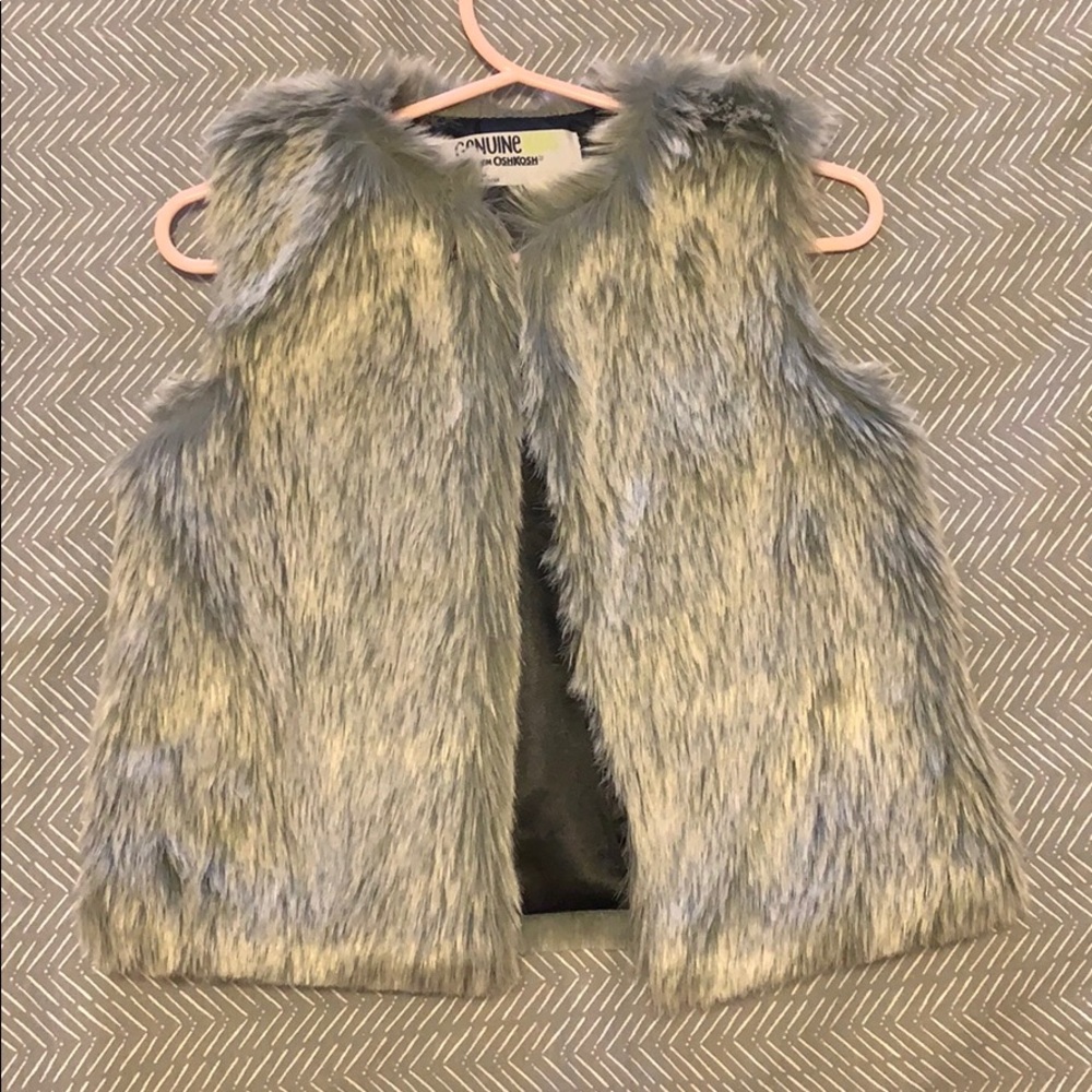 Toddler girls fur vest